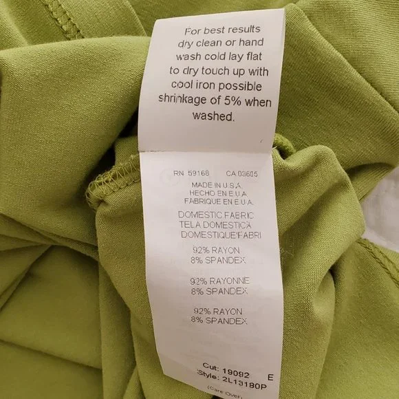 Karen Kane Slit Short Sleeve Ruched V-neck Top | Like New | XSP | Chartreuse - Picture 10 of 10